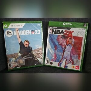 New XBOX Games (2) Game Lot - Madden 23 & NBA2K22
